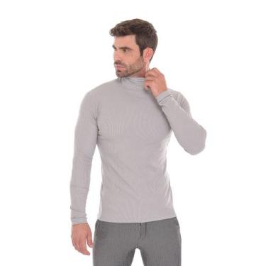 Imagem de Cacharrel Masculina Camiseta Manga Longa Gola Alta Canelada - Execução