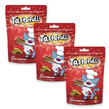 Imagem de Hana Tastefull Para Gatos Kit 3 Un Carne Saborosa 40g