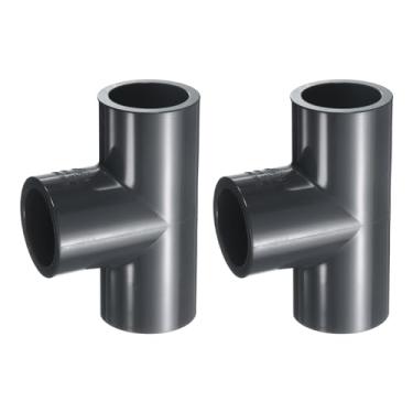 Imagem de HARFINGTON 2 peças de encaixe de PVC 3/10.2 cm, conector de 3 vias, acoplamento de tubulação de grau de construção, acessórios de cotovelo para esgoto, encanamento, tubo de drenagem, suprimentos de