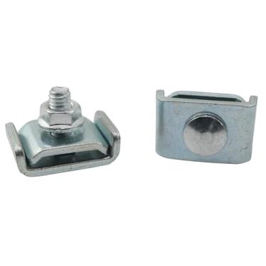 Imagem de LQ Industrial 10 peças de ponte eletro galvanizada tipo grade tipo grade ponte de roteamento 2,5 de aço carbono grosso kit de conexão de manga de encaixe de grade de grampos de parede kit de arruela