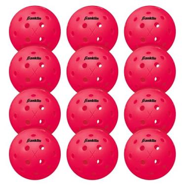 Imagem de Franklin Sports Bolas X-40 Pickleballs – Pickleballs para ambientes externos – Pacote com 12 em massa – Aprovado pela USAPA – Rosa – Bola Oficial dos Campeonatos Abertos dos EUA, Modelo: 52830X