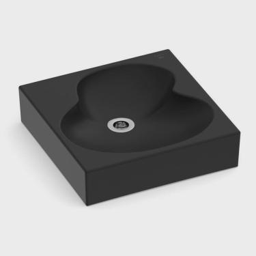 Imagem de Kit 2 Cubas de Apoio 41x41cm Ruy Ohtake Roca Matte Black