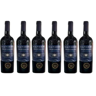 Imagem de Kit 6 Vinho Tinto Italiano Manieri Negroamaro Salento Igt