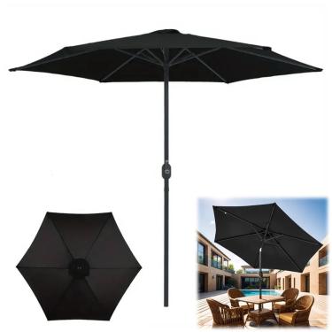 Imagem de Ombrelone Guarda Sol 2,5m Com Manivela Articulado Jardim Piscina Ipanema preto - amz