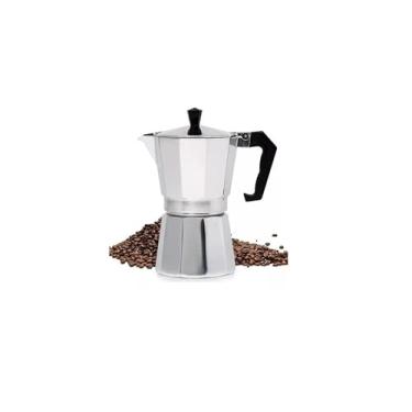 Imagem de Cafeteira Italiana Moka Café Expresso Capacidade Para 6 Xícaras Bule 300ml Pequena Alumínio Casita Válvula De Segurança