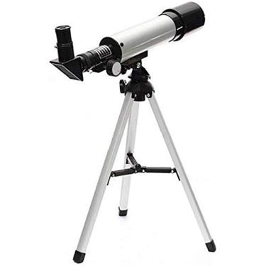 Imagem de MINJING Telescópio monóculo telescópio monocular para observação externa com tripé telescópio astronômico com zoom de 90 vezes mais adequado para crianças Binóculos transparentes