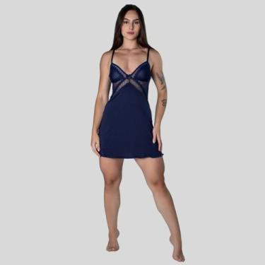 Imagem de Camisola Sensual Sexy Rendada Com Tule Transparente Sem Bojo - ALTIE, 
