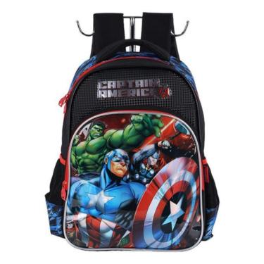 Imagem de Mochila Escolar Menino Vingadores Capitão América Hulk