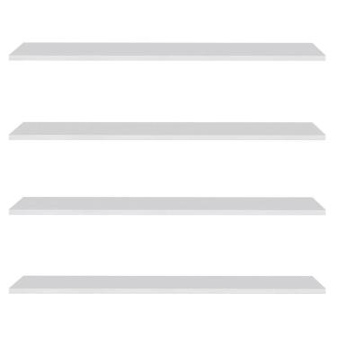 Imagem de Prateleira Flutuante Para Escritório Kit 4 Suporte Invisível 91cm Yara Branco - Lumil