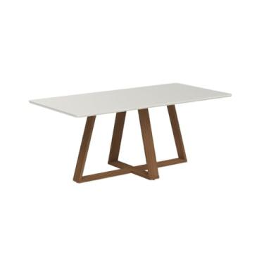 Imagem de Mesa de Jantar Retangular Vidro para 6 Lugares Avena 184 cm