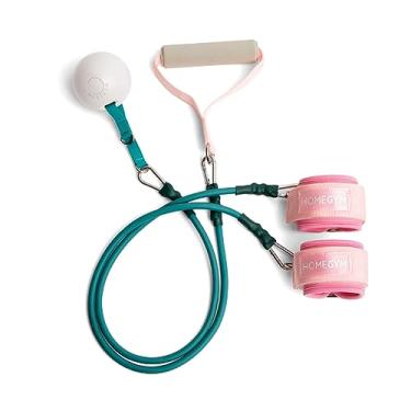 Imagem de Home Gym Faixa de resistência de corpo inteiro com tira no tornozelo e sistema de peso em casa, equipamento de treino