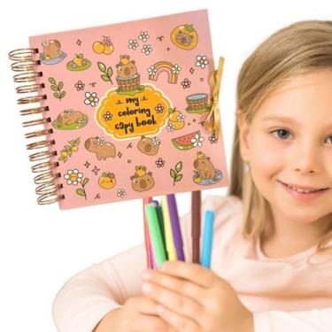 Imagem de Livro de Colorir Infantil Divertido Antiestresse Capivaras - Buendía