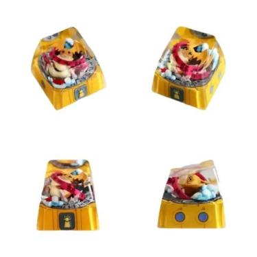 Imagem de Agumon Gabumon Digimon Anime Resina Personalizada Keycap Translúcido P