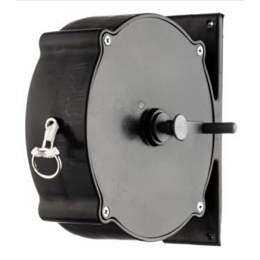 Imagem de Varal 30 ou 15 Metros Corda Recolhível Retrátil Parede Apartamento Casa Branco Preto Pregador Roupa(PRETO 30mts,+ 10 PRENDEDORES)