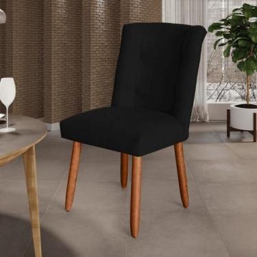 Imagem de Cadeira Cozinha Sala de Jantar Penteadeira Estofada Paris Suede- Twdec