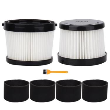 Imagem de DCV501HB Filtro para aspirador de pó portátil sem fio DEWALT 20V DCV501HB - Comparado com a peça # DCV5011H - Lavável e reutilizável - 2 filtros Hepa, 4 filtros de espuma, 1 escova