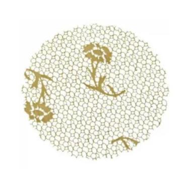 Imagem de Fundo decorado 9 cm com 100 unidades aia, Ouro