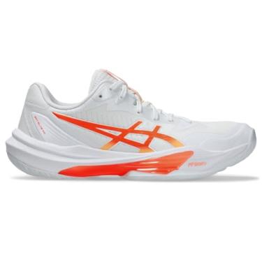 Imagem de ASICS Tênis de vôlei feminino Sky Elite FlyteFoam 3, Branco/coral vívido, 37