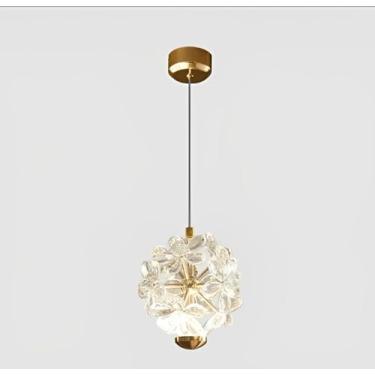 Imagem de Mini Lustre de Cristal Luxo Floral – Iluminação Elegante para Quarto - Dourado