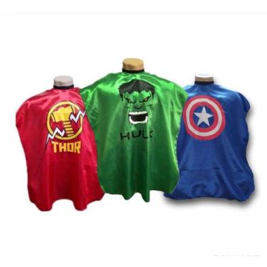 Imagem de Kit 3 Capa Infantil Para Corte Barbeiro Heróis - Barbershopp62, Hulk, 
