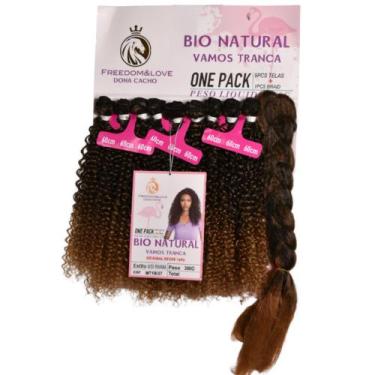 Imagem de Cabelo Bio Fibra Natural Cacheado 60cm Entrelace Miss R - bbless, 1b27