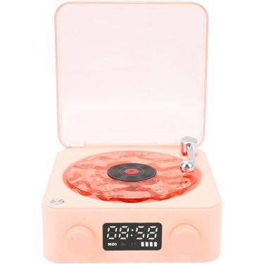 Imagem de Caixa de Som Vitrola Toca Disco Usb Recarregavel Bluetooth Cartao Tf Musica Iluminaçao Led Decoraçao Retro Vintage