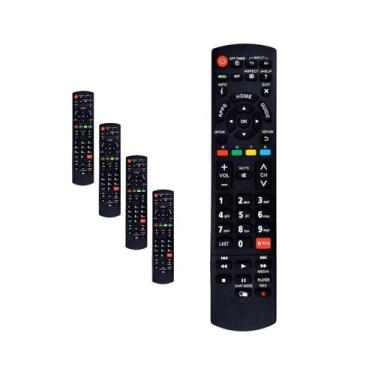 Imagem de Kit 5 Controle Remoto Compatível Tv Panasonic Smart Viera - skylink