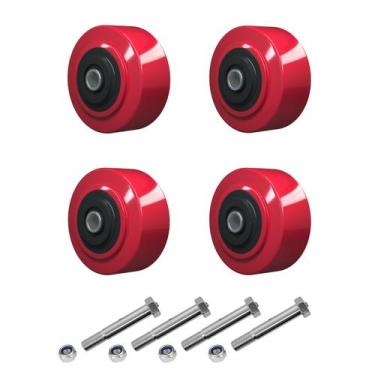 Imagem de Rodas Caster Wheels LONGRUNFORU 4x2 de poliuretano em poliolefina