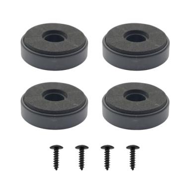 Imagem de PZRT 4 peças, alto-falante, pés, amplificadores, pés, alto-falantes, móveis, pés de absorção de choque, 40 x 10 mm, com parafusos para peças de reparo de sistema de áudio de home theater
