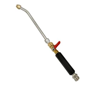 Imagem de KiBcsLic Extensão para lavadora de alta pressão, haste de limpeza, peças M22x1,5 mm, conexão rápida, haste curva profissional premium de alto desempenho, Curvatura de 25 Graus