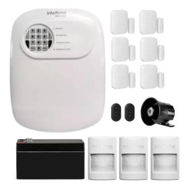 Imagem de Kit Alarme Intelbras ANM 24 NET 9 Sensores Sem Fio e Acesso Remoto via