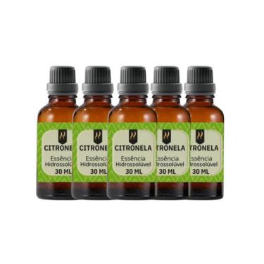 Imagem de Super Kit 5 Essências A Base Água Hidrossolúvel 30ml Difusor - Nattuar