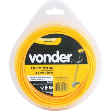 Imagem de Fio Nylon 2,4mmx50m Redondo Roçadeiras E Aparadores Vonder