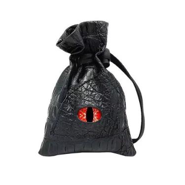 Imagem de Bolsa grande para dados rpg de mesa olho de dragão vermelho papel dice