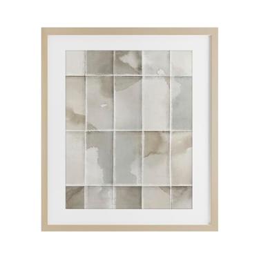 Imagem de Stupell Industries Impressão geométrica de bétula de despertar neutro sob vidro design de Emma Peal, 53 x 43 cm