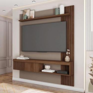 Imagem de Painel Selina Ripado 150cm para TV até 55 com Porta de Correr e Pratel