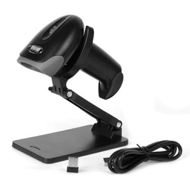 Imagem de Rabitpos Scanner de código QR com suporte dobrável, scanner de código de barras 2D 1D 2.4G sem fio e conexão USB com fio, leitor de código de barras de imagem CMOS portátil para supermercado de