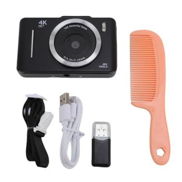 Imagem de Jectse Câmera HD de 48MP, Zoom Digital 16x, Vídeo de 4K, Tela de 2,8 Polegadas, de Estabilização, Ajuste de Sensibilidade ISO, Fotografia do Timer, Foco Automático, Câmera de Viagem (BLACK)