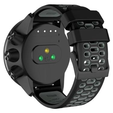 Imagem de ISABAKE Pulseira de relógio de 24 mm de liberação rápida, pulseira de borracha de substituição para Suunto 9 Baro Copper, Spartan Series Pulseiras de pulso inteligentes de 24 mm