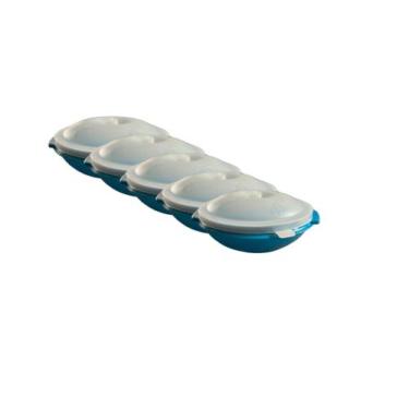Imagem de Conjunto 5 potes para cozinha com tampa marmitex saladeira - TF Injeta