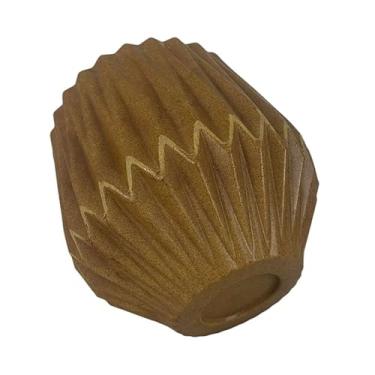 Imagem de vaso decorativo para plantas e flores em polietileno modelo origami (CARAMELO)