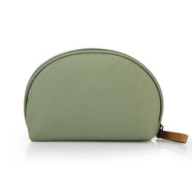 Imagem de Bolsa de beleza cosmética Hekyip Half Moon Green Nylon impermeável
