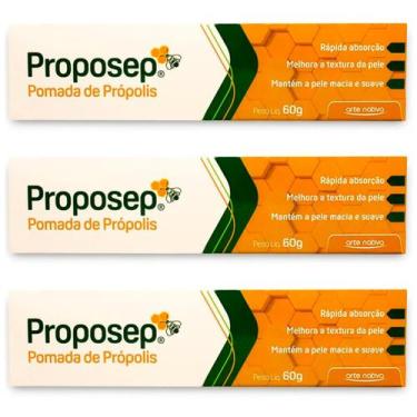 Imagem de Kit 3 Proposep Pomada de Própolis Hidratante 60g Arte Nativa