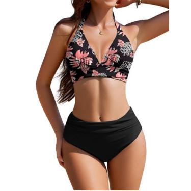 Imagem de Conjunto de biquíni AI'MAGE feminino de cintura alta para controle de 