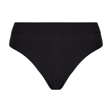 Imagem de calcinha basica sem costura loba feminina lupo original nf, Preto, GG