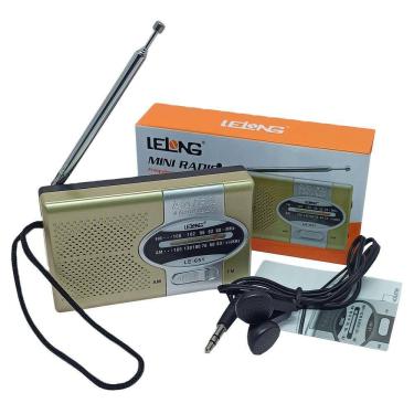 Imagem de Mini Rádio Lelong De Bolso Mão A Pilha Am/Fm Entrada De Fone