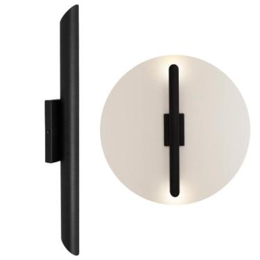 Imagem de Arandela Parede Tubo Cilindro 2 Fachos Alumínio Preto 50Cm - Single Li