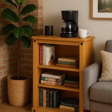 Imagem de Estante Baixa com 2 Prateleiras Madeira Maciça Livia - Weihermann