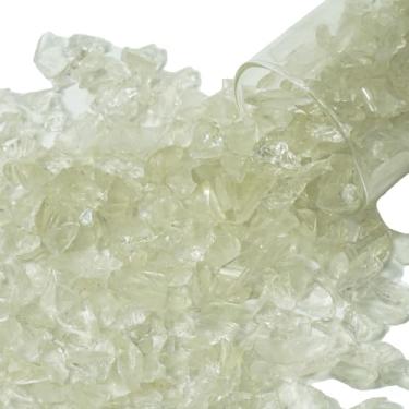 Imagem de Vidro marinho decorativo grande transparente de 500 g, grânulos de vidro, vidro de mar irregular para enchimentos de vasos, enchimentos de fonte de mesa, decoração de terrário suculento, aquário