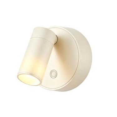 Imagem de Luminária de Parede Sem Fio Recarregável, Luz Ajustável para Leitura Noturna(Dourado (1 PÇ))